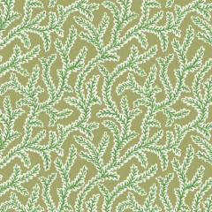 Emeline Fern Linen Mix Fabric