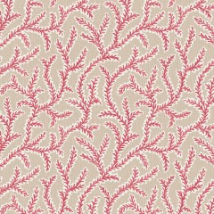 Emeline Raspberry Linen Mix Fabric