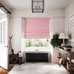 Fez Raspberry Linen Mix Roman Blind