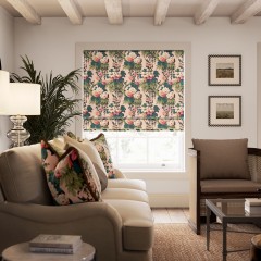 Florence Blush Velvet Roman Blind