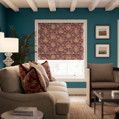 Isfahan Claret Velvet Roman Blind