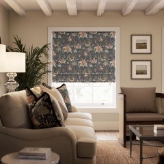 Jaipur Charcoal Velvet Roman Blind