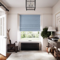 Samira Indigo Linen Mix Roman Blind