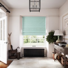 Samira Teal Linen Mix Roman Blind