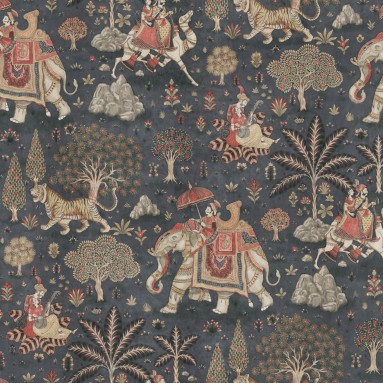 Jaipur Charcoal Velvet Fabric