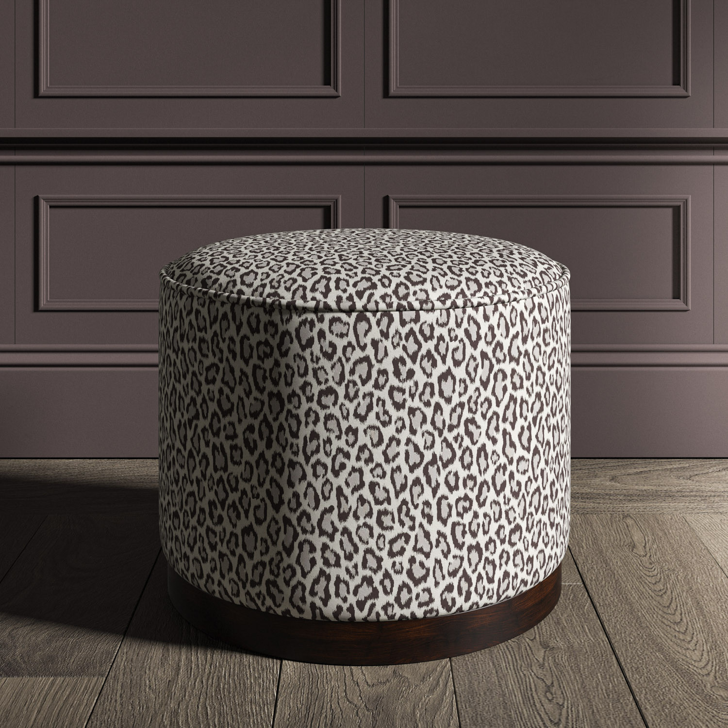 Grey 2024 pattern ottoman