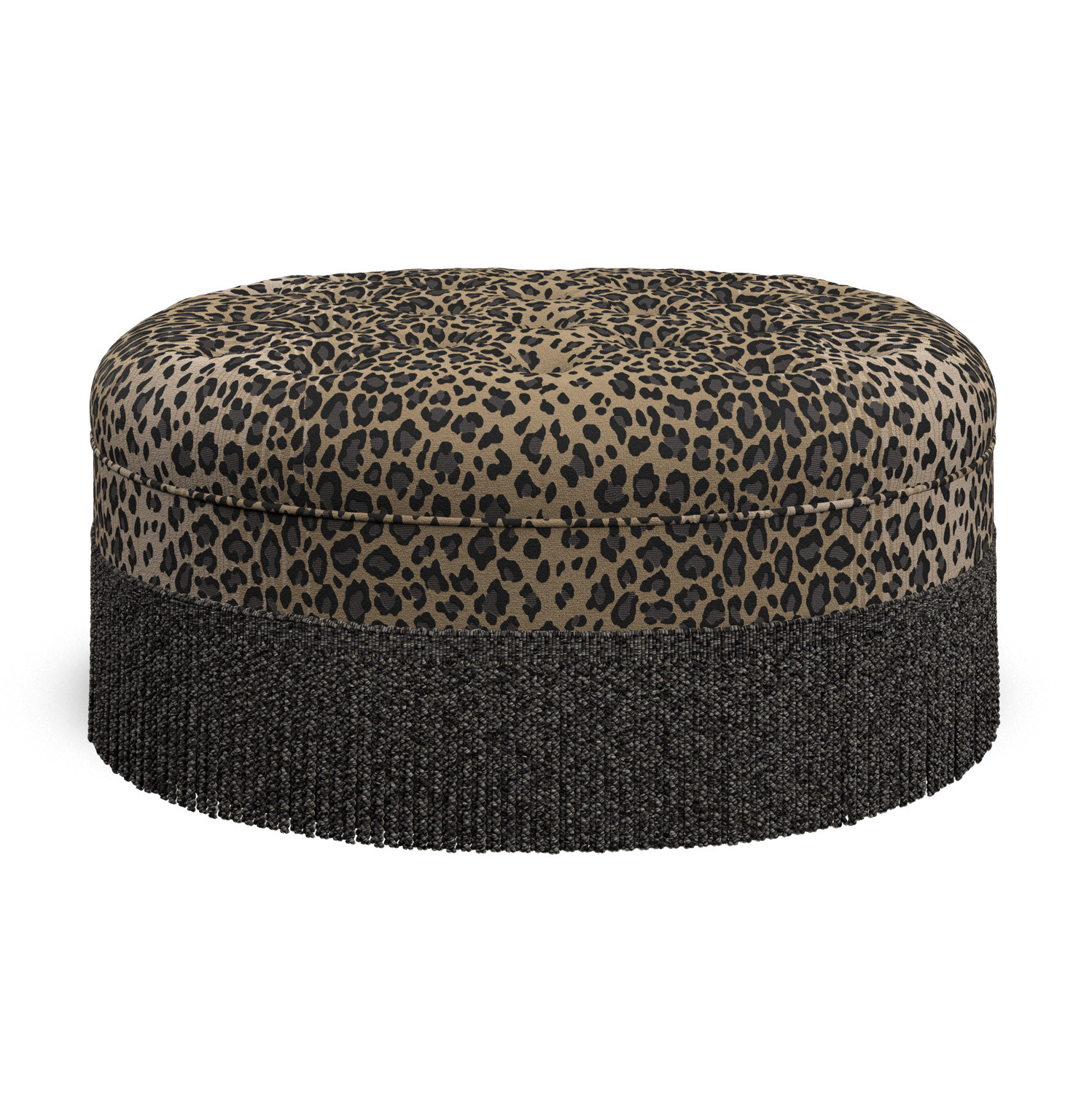 Leopard deals ottoman round