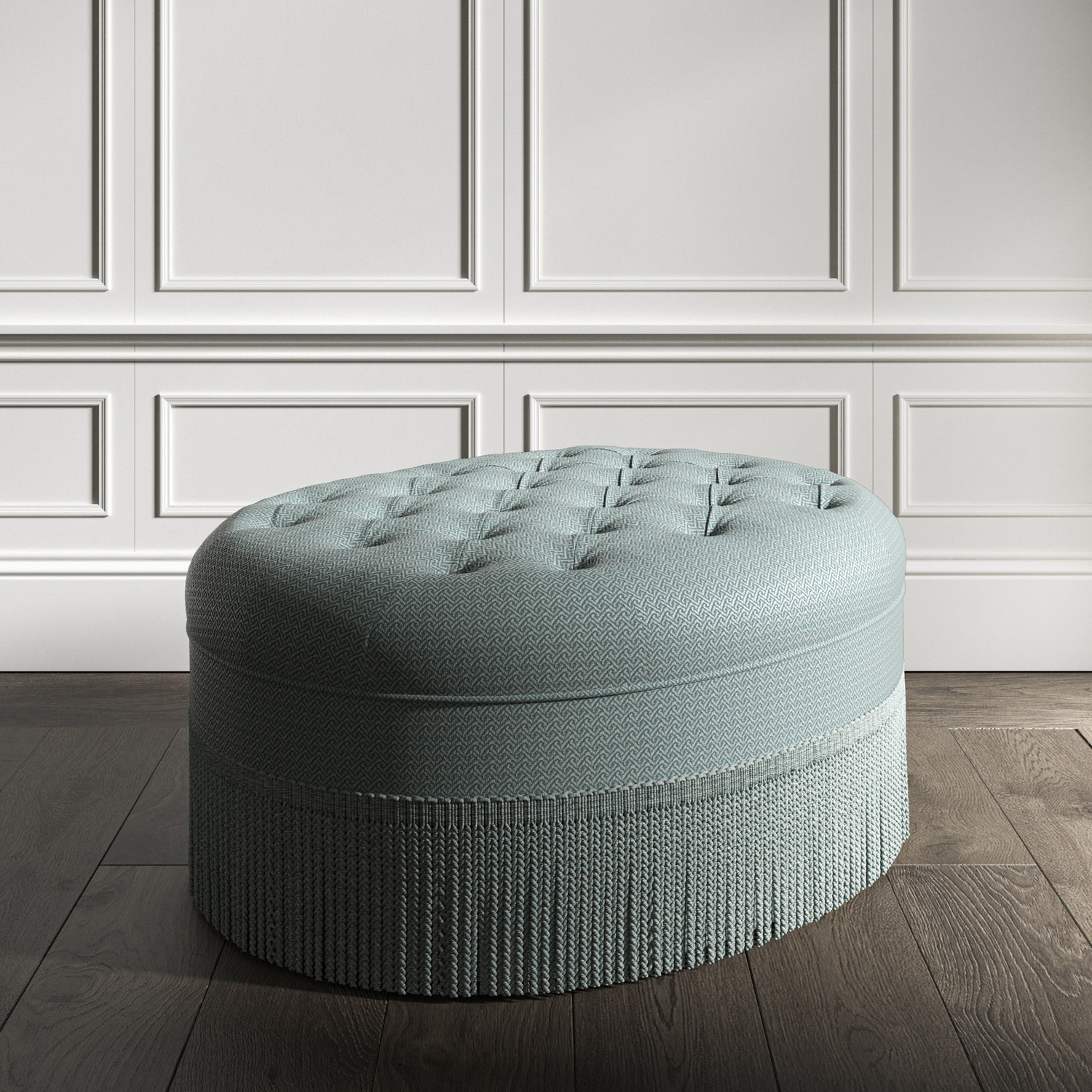 Woven on sale round ottoman