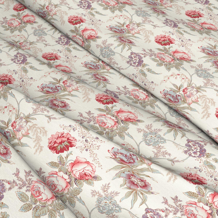 Allendale Rose Linen Mix Fabric | Warner House