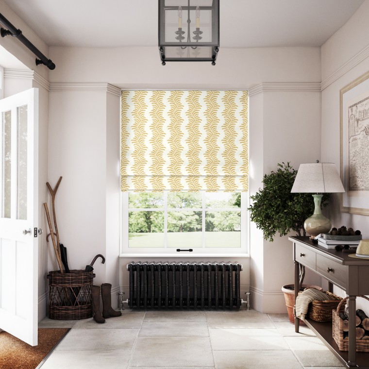 Aubry Gold Linen Mix Roman Blind