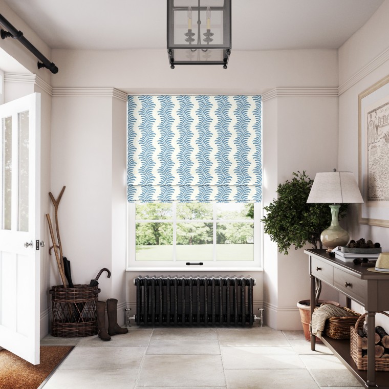 Aubry Indigo Linen Mix Roman Blind