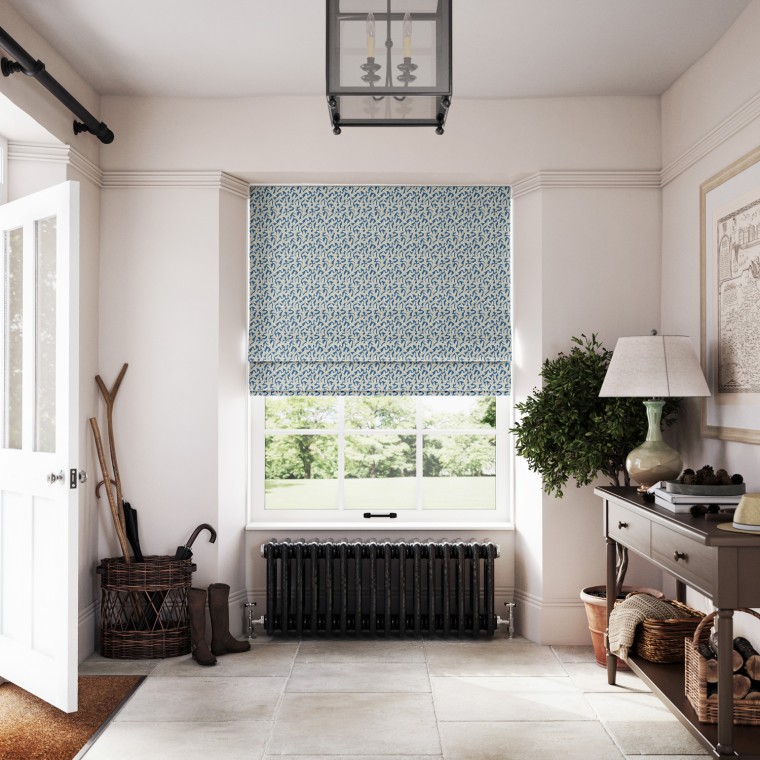 Emeline Indigo Linen Mix Roman Blind