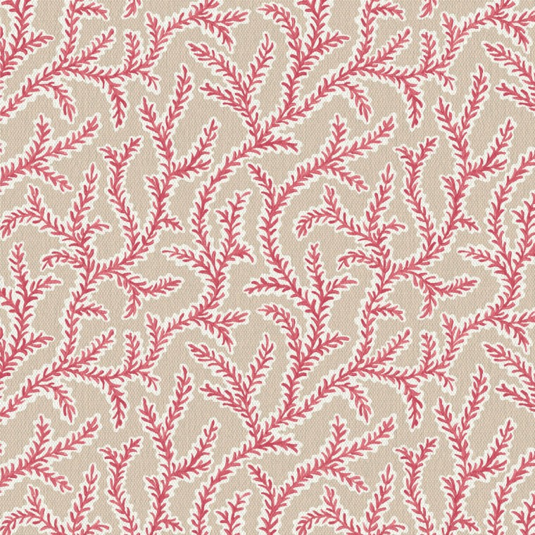 Emeline Raspberry Linen Mix Fabric