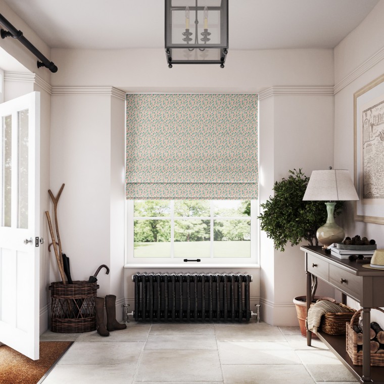 Emeline Teal Linen Mix Roman Blind