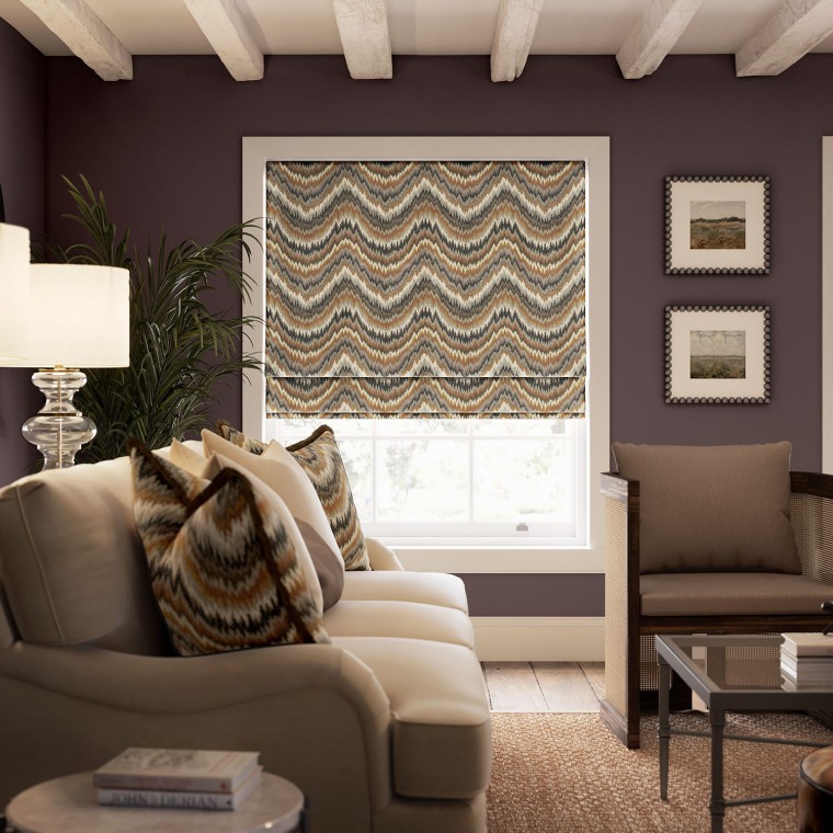 Fable Earth Velvet Roman Blind