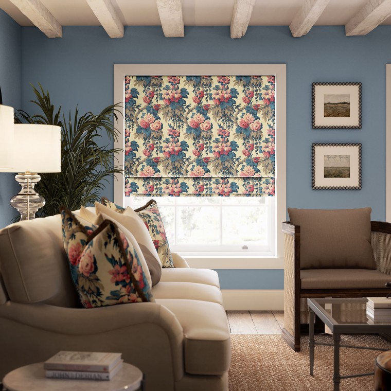 Florence Ecru Velvet Roman Blind