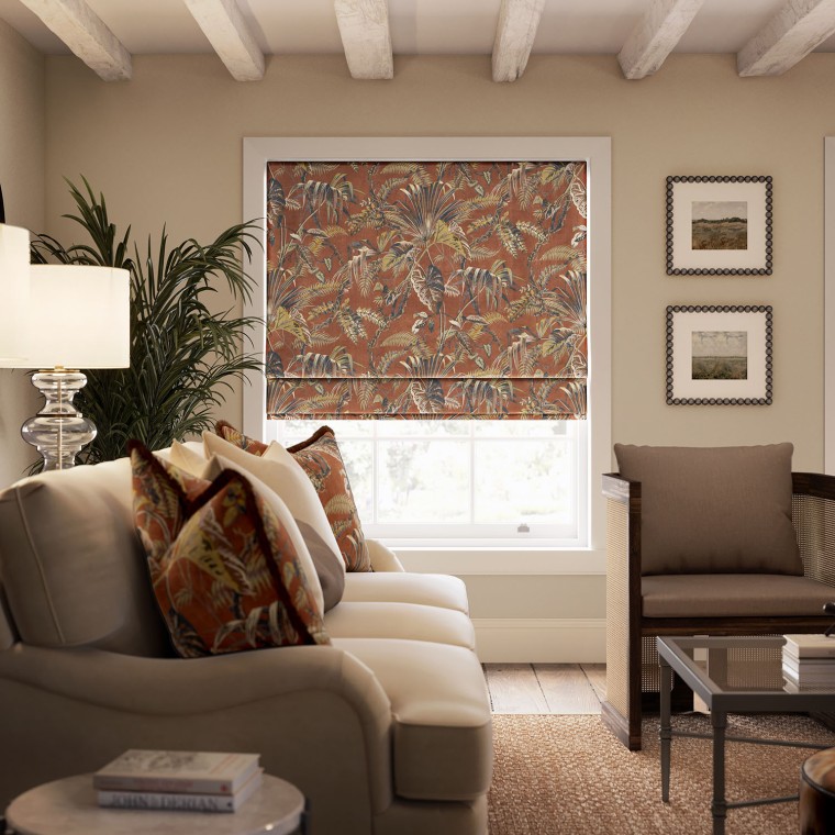 Guadeloupe Russet Velvet Roman Blind