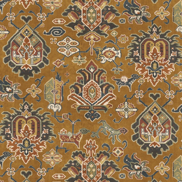 Isfahan Spice Velvet Fabric