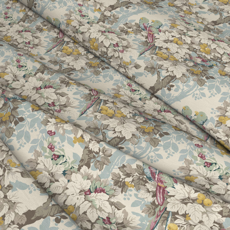 Parakeet Natural Linen Mix Fabric | Warner House