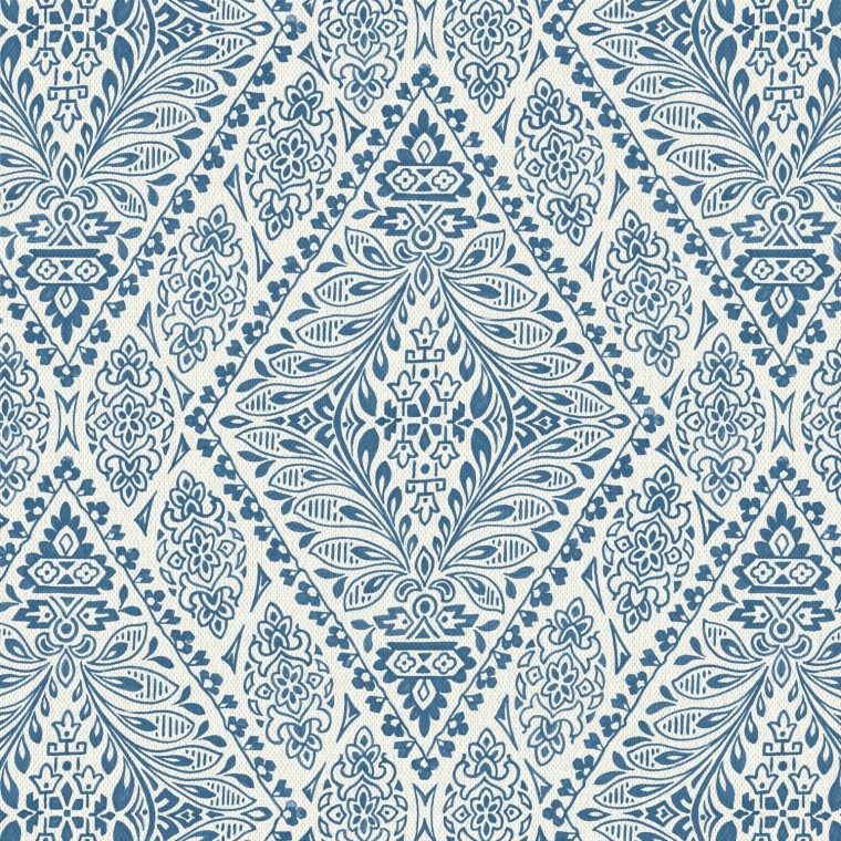 Parisa Indigo Linen Mix Fabric