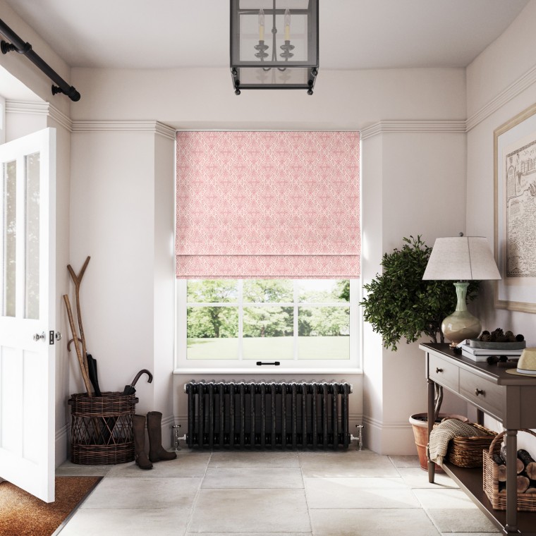 Parisa Raspberry Linen Mix Roman Blind