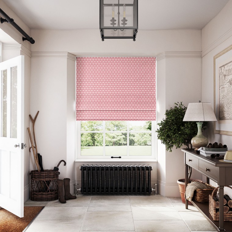 Samira Raspberry Linen Mix Roman Blind