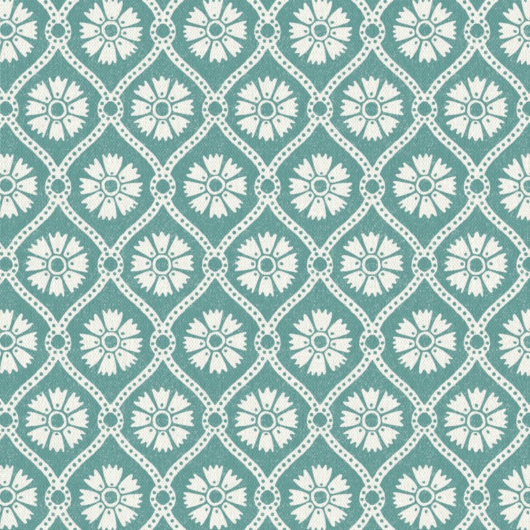 Samira Teal Linen Mix Fabric