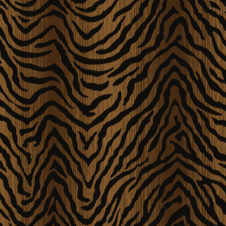 Tiger Espresso Velvet Fabric