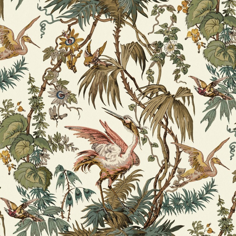 Herons Antique Wallpaper