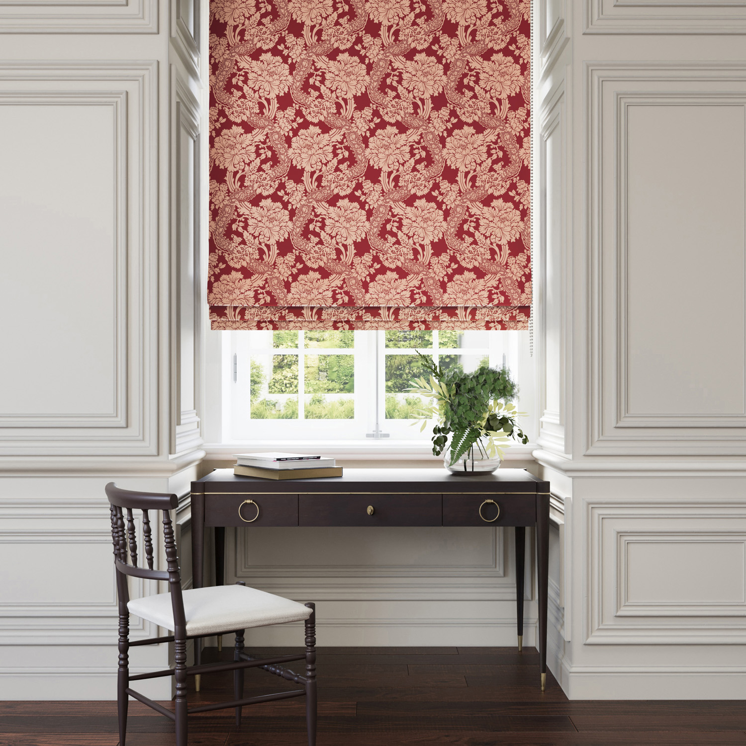 Red Made to Measure Roman Blinds