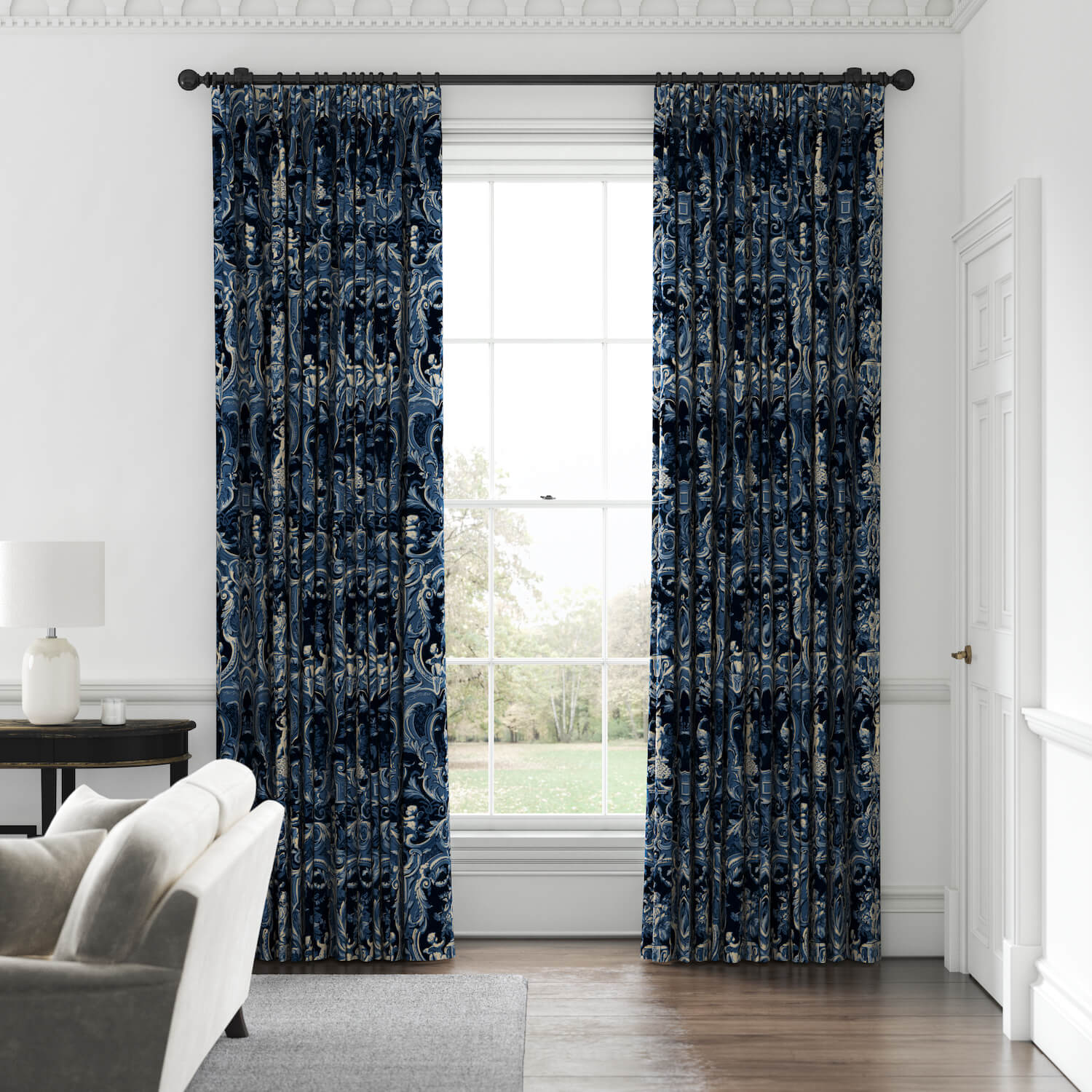 Navy Velvet Made to Measure Curtains