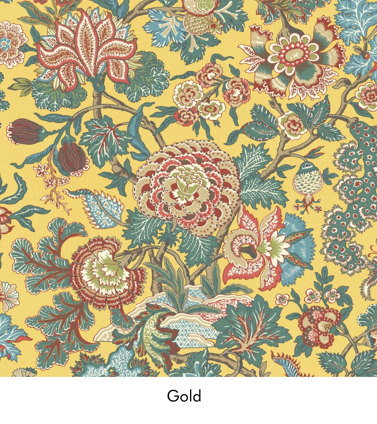 Warner House Fleurs Indienne Gold