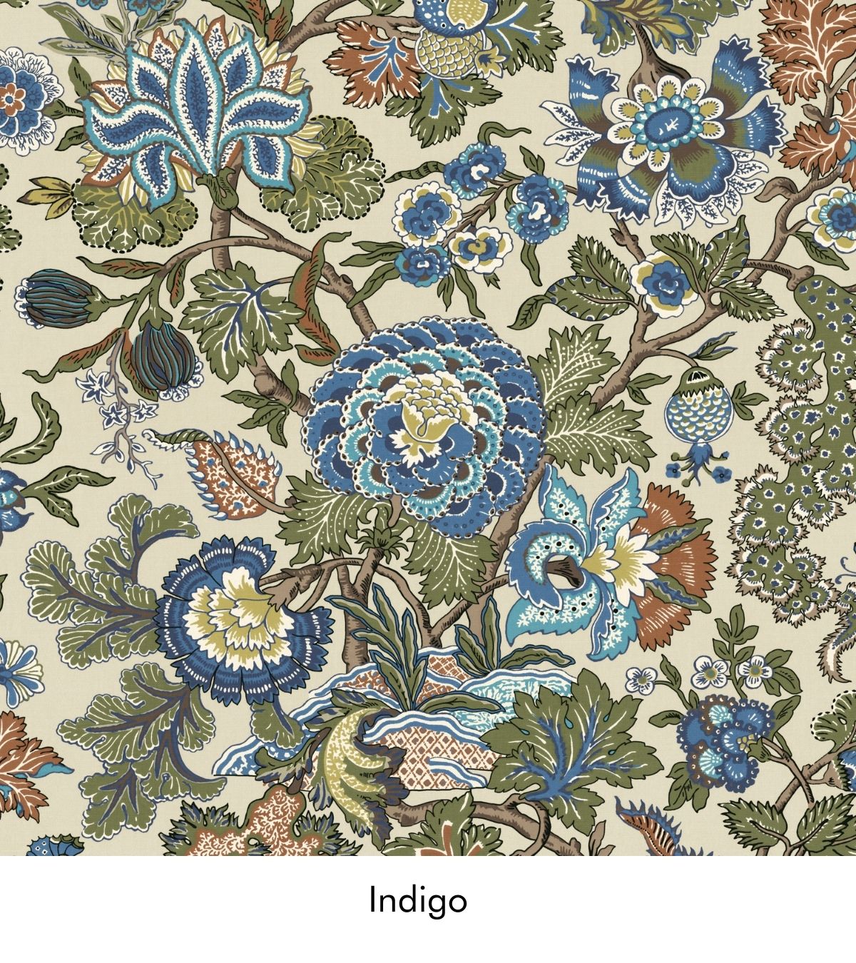 Warner House Fleurs Indienne Indigo