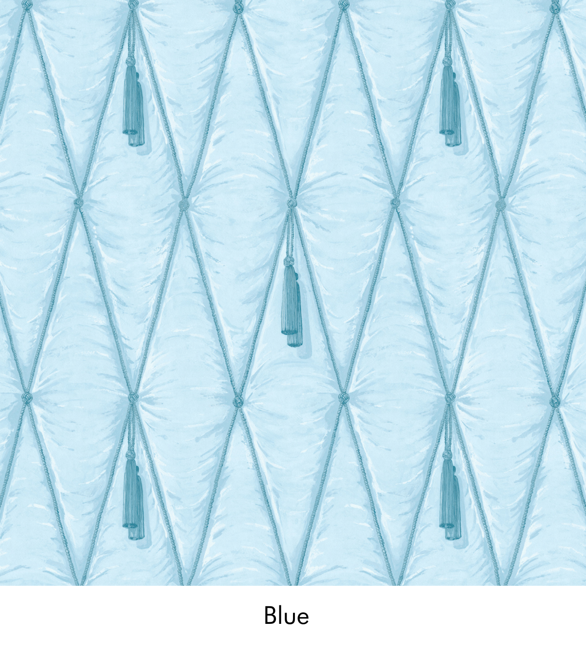 Warner House Tassels Blue Wallpaper