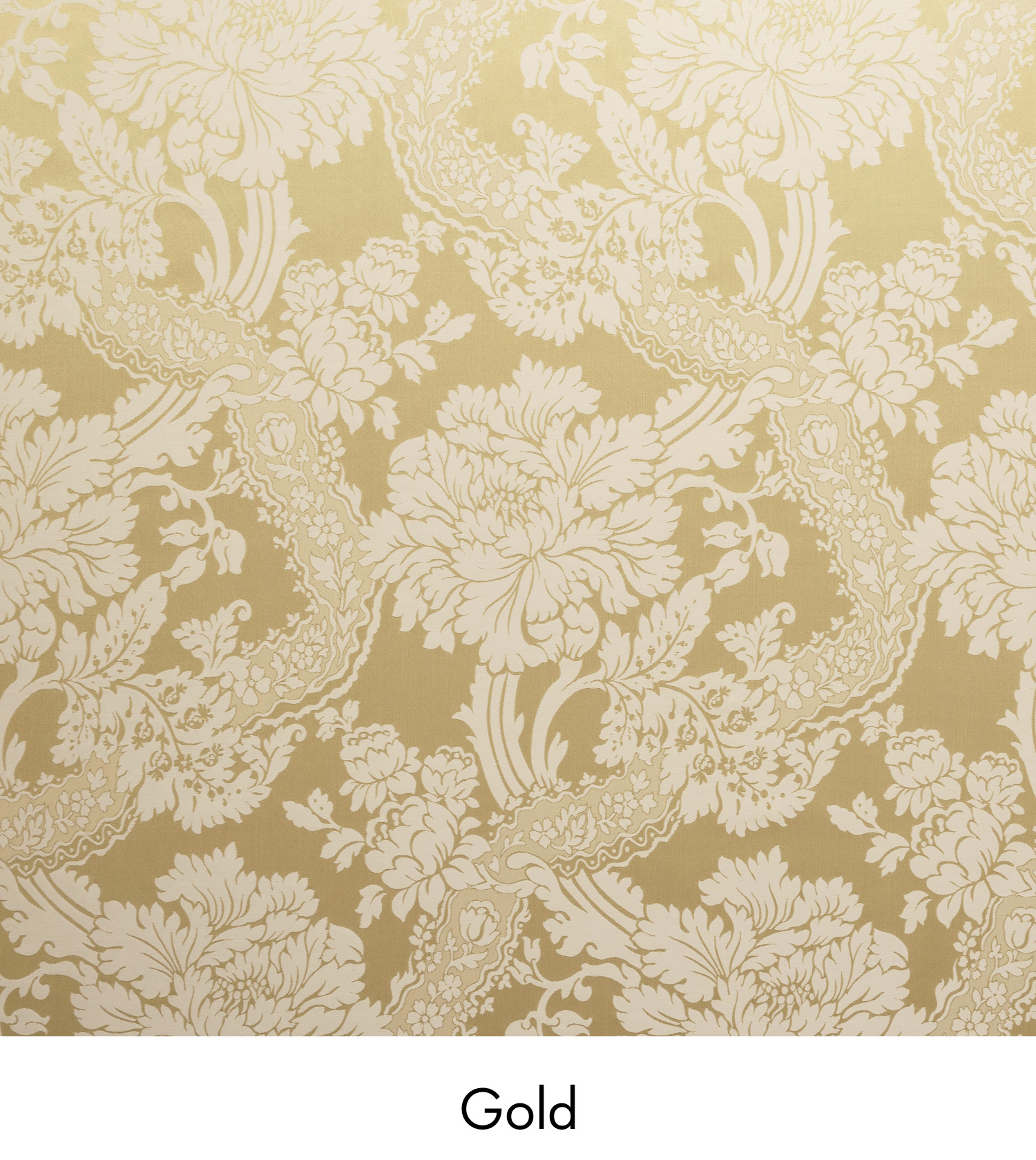 Warner House Deauville Gold Silk Fabric