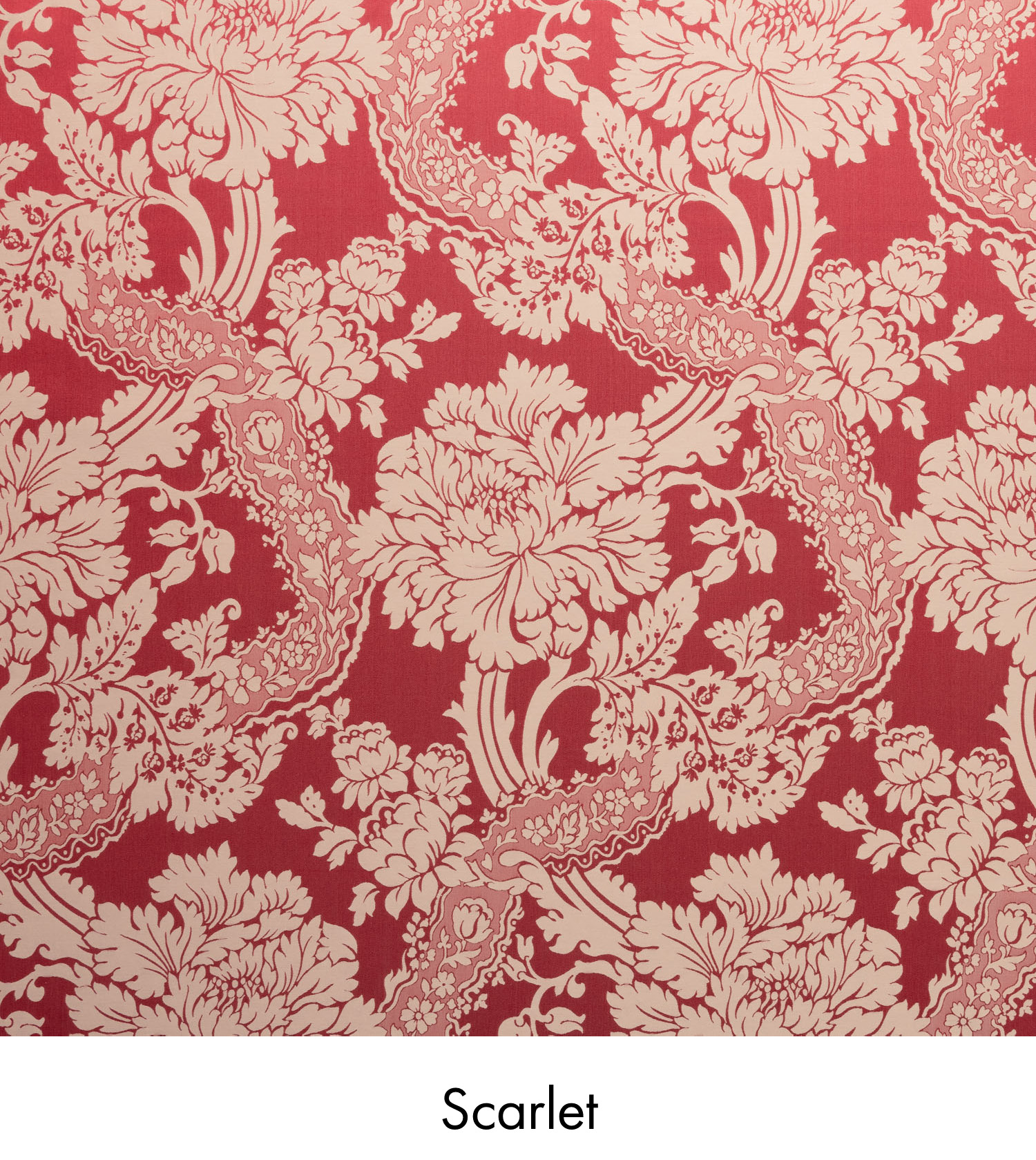 Warner House Deauville Scarlet Silk Fabric