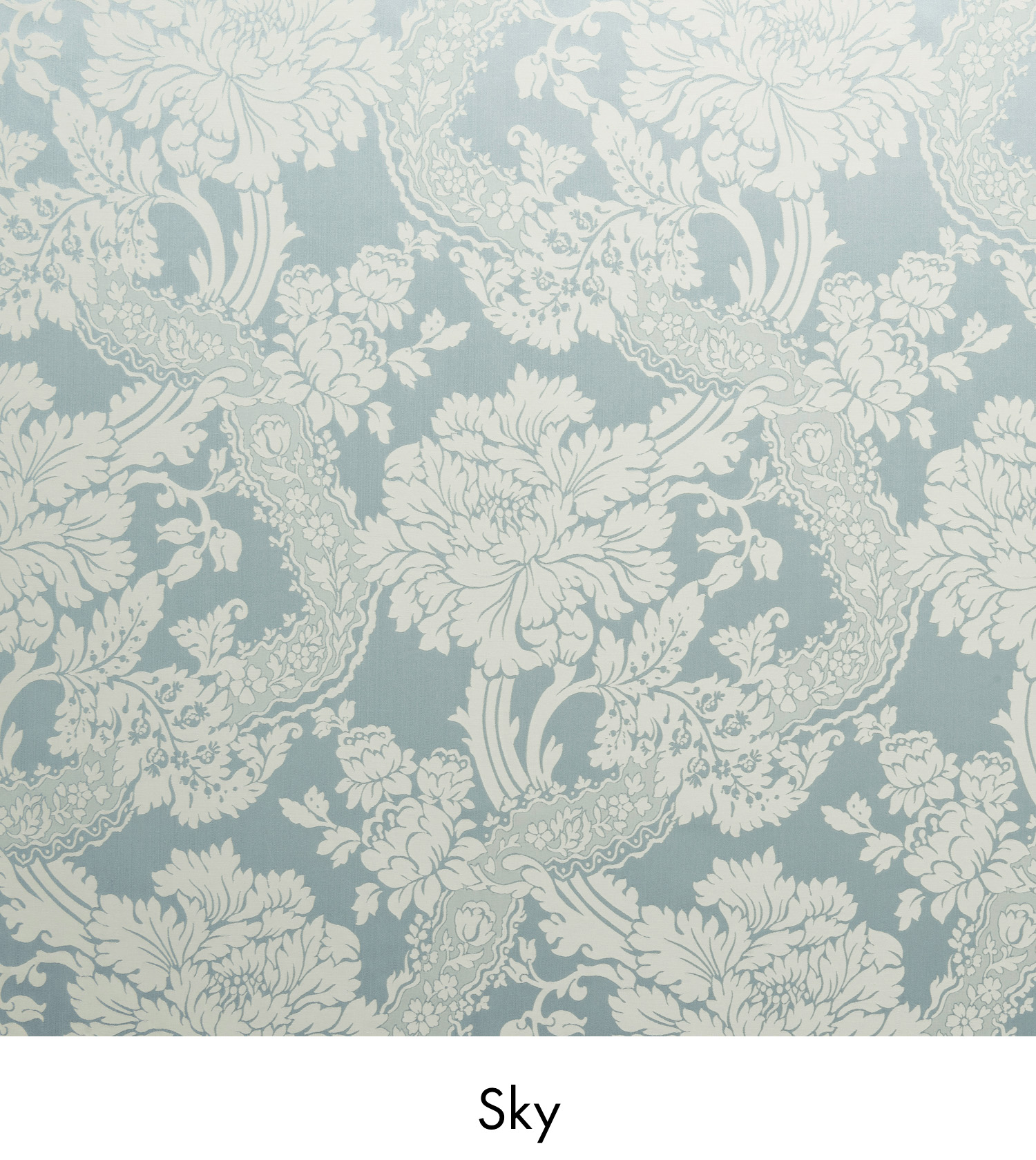 Warner House Deauville Sky Silk Fabric