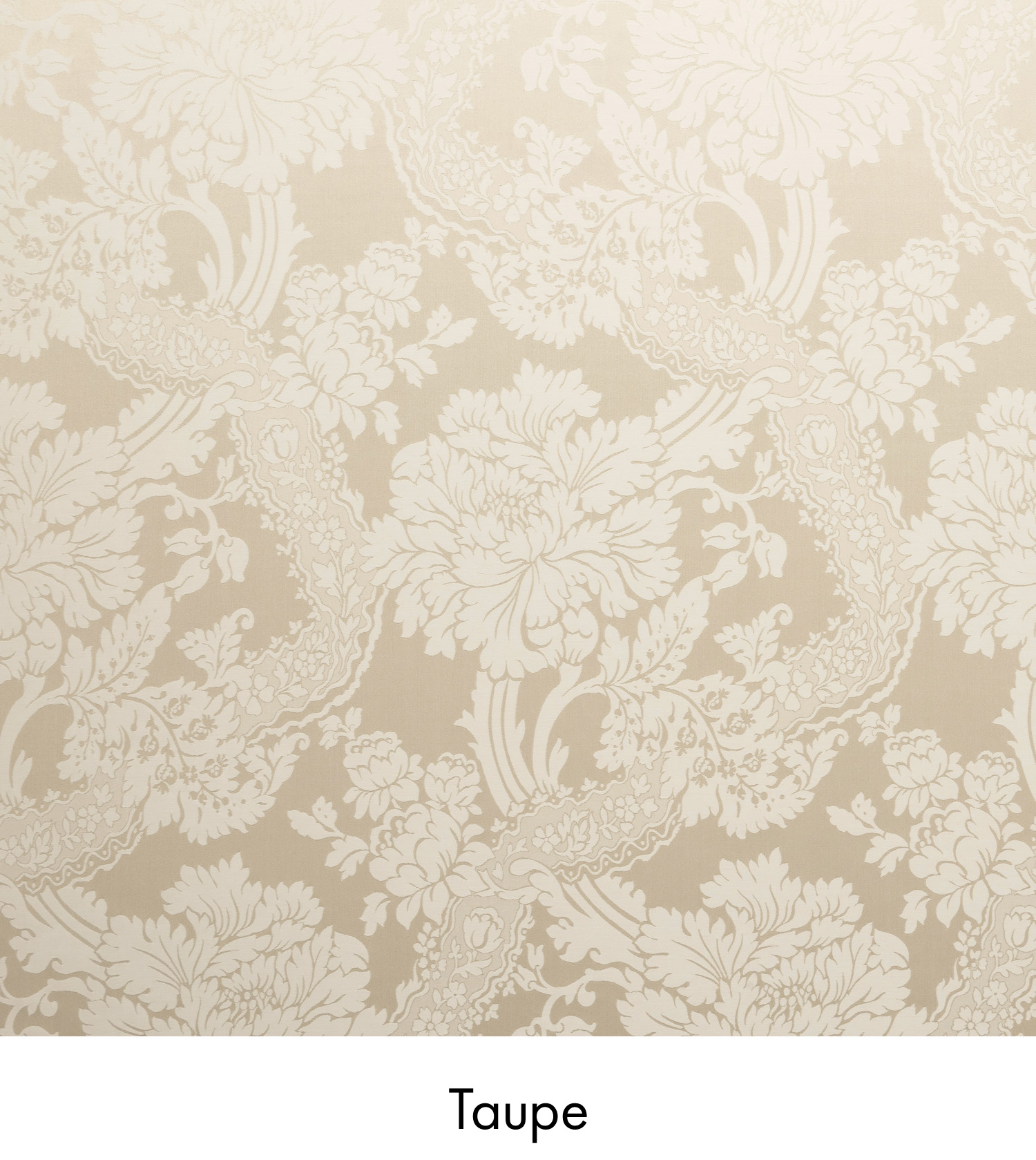 Warner House Deauville Taupe Silk Fabric